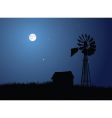 Moonlit farm vector image