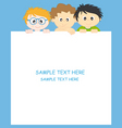 Boys and frame vector image