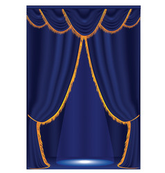 Blue curtain vector image