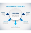 Infographics template with arrows and 3D circle vector image