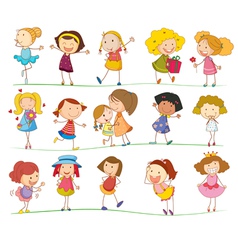Cute Family and Kids vector image