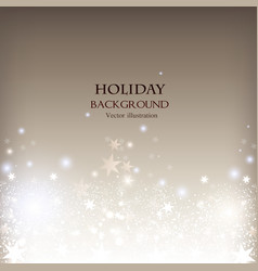 Elegant Christmas shining background with stars vector image