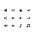 Speaker icons on white background Volume control vector image