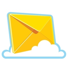 Yellow letter icon Yellow letter icon vector image