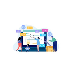Developing programming and coding technologies Vector Image