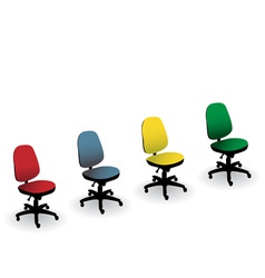 Office chairs vector image