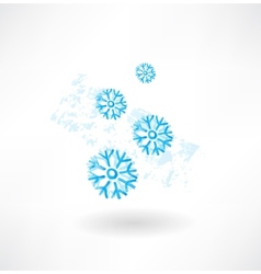 Snoeflakes grunge icon Snoeflakes grunge icon vector image