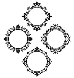 Circle frames vector image