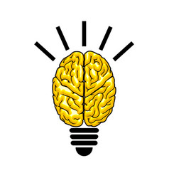 Bulb as the brain Bulb as the brain vector image