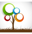 Background with abstract tree vector image