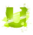 Font letter u vector image