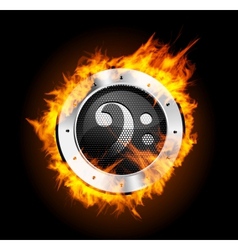 Loudspeaker on fire isolated vector image