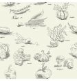 Vegetable pattern vector image