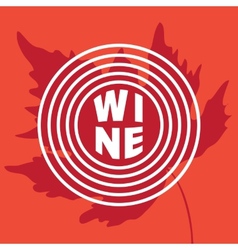 Grape leaf in circle vector image