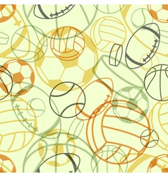 Sports seamless pattern vector image