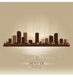 Denver Colorado skyline city silhouette vector image