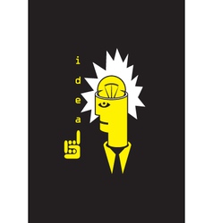Head with a idea vector image