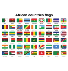 African countries flag buttons vector image