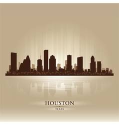 Houston Texas skyline city silhouette vector image