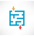 Blue maze vector image