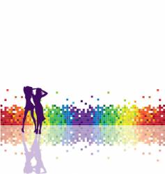 Geometric rainbow vector image
