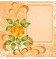 Background with rose and placard vector image