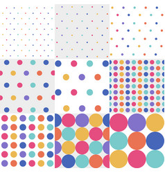Number 7 with white polka dots on pastel pink Vector Image