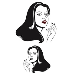 Glamour woman face vector image