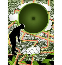 Vintage urban grunge golf vector image