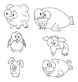Cartoon animals vector image