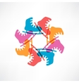 Circle of colored skates vector image