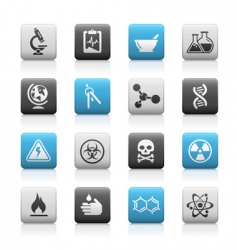 Science icons vector image