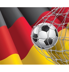 Soccer goal and German flag vector image