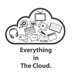 Big data icon cloud computing vector image