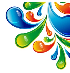 Color water drops design background vector image