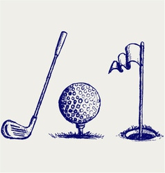 Golf set vector image