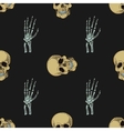 Doodle skull pattern Doodle skull pattern vector image