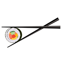 Sushi and chopsticks vector image