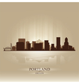 Portland Oregon skyline city silhouette vector image