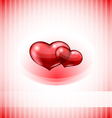 Valentines day card with set hearts vector image