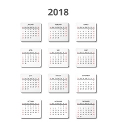 Calendar for 2018 year page posters Calendar for 2018 year page posters vector image