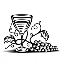 Wine glass vector image
