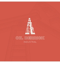 Oil rig icon vector image