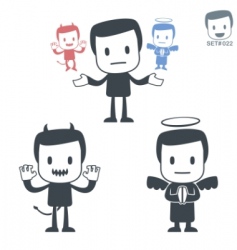 Good and evil icon vector image