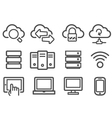 Cloud computing icons vector image