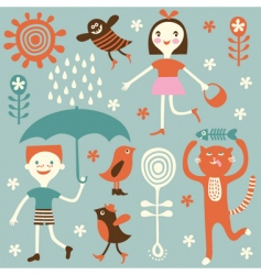 Kids design vector image