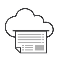 Big data icon cloud computing vector image
