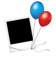 Photo frame with balloons vector image
