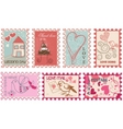 Wedding stamps vector image