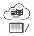 Big data icon cloud computing vector image